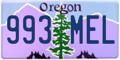 OR license plate 993MEL