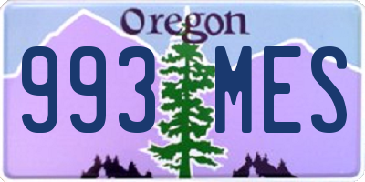 OR license plate 993MES