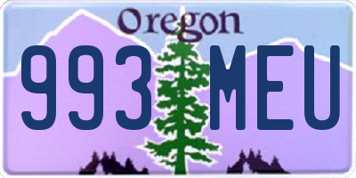 OR license plate 993MEU