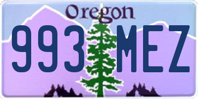 OR license plate 993MEZ