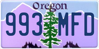 OR license plate 993MFD