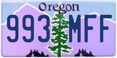 OR license plate 993MFF