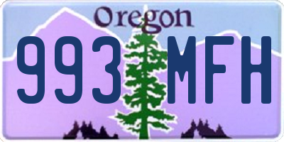 OR license plate 993MFH