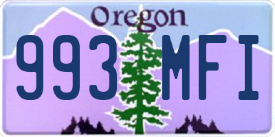 OR license plate 993MFI