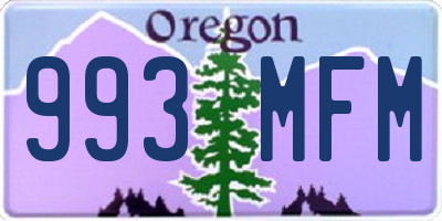 OR license plate 993MFM