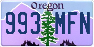 OR license plate 993MFN