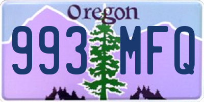 OR license plate 993MFQ