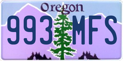 OR license plate 993MFS