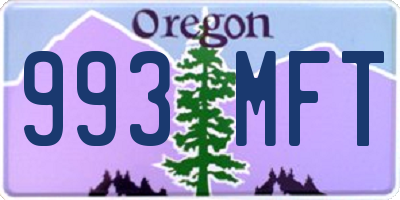 OR license plate 993MFT