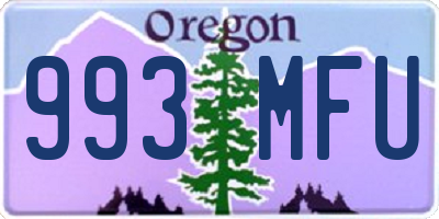 OR license plate 993MFU