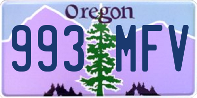 OR license plate 993MFV