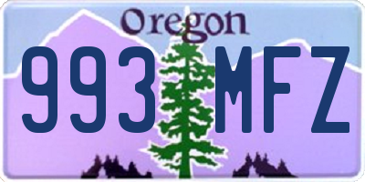 OR license plate 993MFZ