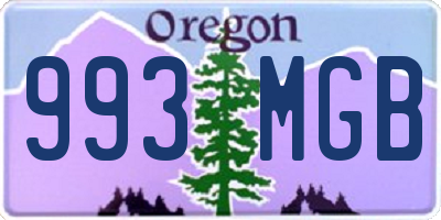 OR license plate 993MGB