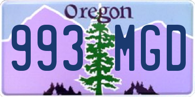 OR license plate 993MGD