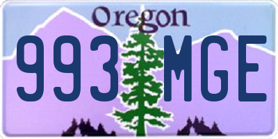 OR license plate 993MGE