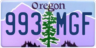 OR license plate 993MGF