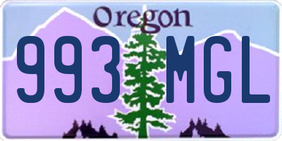 OR license plate 993MGL