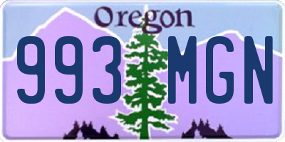 OR license plate 993MGN