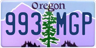 OR license plate 993MGP