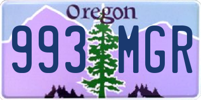 OR license plate 993MGR