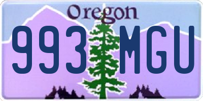 OR license plate 993MGU