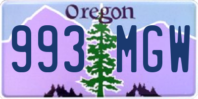 OR license plate 993MGW