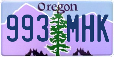 OR license plate 993MHK