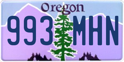 OR license plate 993MHN