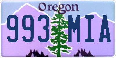 OR license plate 993MIA