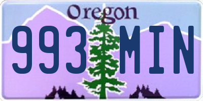 OR license plate 993MIN