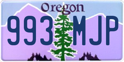 OR license plate 993MJP