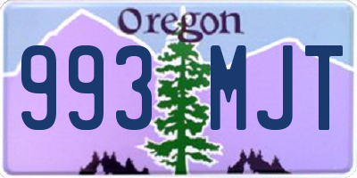 OR license plate 993MJT