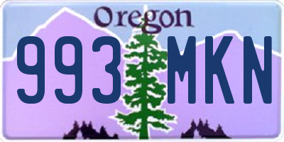 OR license plate 993MKN