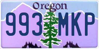 OR license plate 993MKP