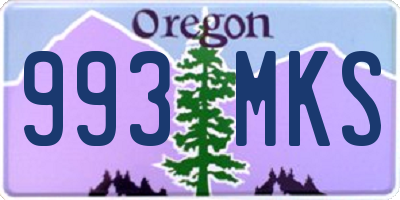 OR license plate 993MKS