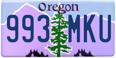 OR license plate 993MKU