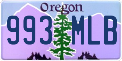 OR license plate 993MLB