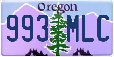 OR license plate 993MLC