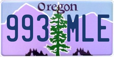 OR license plate 993MLE