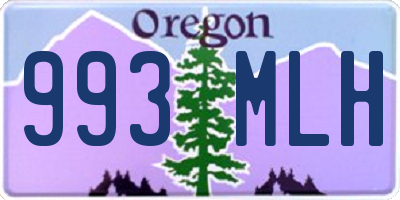 OR license plate 993MLH