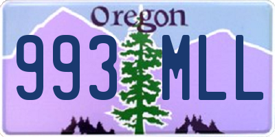 OR license plate 993MLL