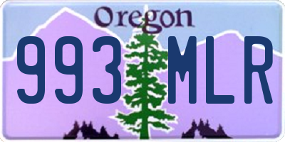 OR license plate 993MLR