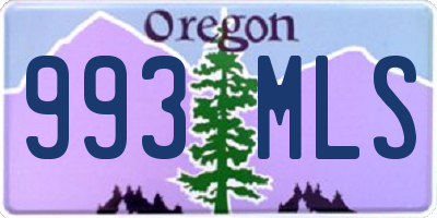 OR license plate 993MLS