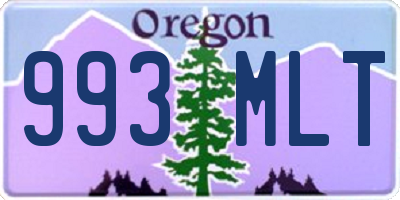 OR license plate 993MLT