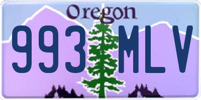 OR license plate 993MLV