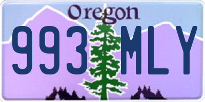 OR license plate 993MLY