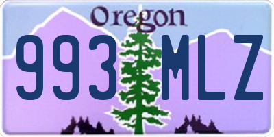 OR license plate 993MLZ