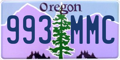 OR license plate 993MMC