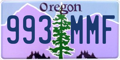 OR license plate 993MMF