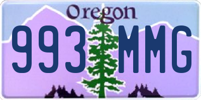 OR license plate 993MMG